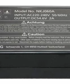 Panasonic - Chargeur Standard - 46,8 / 47 / 48 Volt, 8,8 - 12Ah -Vélos électriques Soldes panasonic chargeur standard 46 8 47 48 volt information au dos 3840x2160