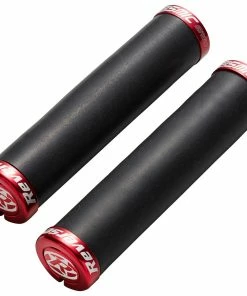 Reverse Components Reverse - Poignées Seismic Ergo Lock On Ø32 Mm X 145 Mm -Vélos électriques Soldes reverse poignees seismic ergo lock on 32mm rouge noir 3840x2160