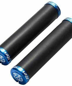 Reverse Components Reverse - Poignées Seismic Ergo Lock On Ø34 Mm X 145 Mm -Vélos électriques Soldes reverse poignees seismic ergo lock on 34mm noir bleu 3840x2160