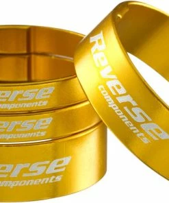 Reverse Components Reverse - Set D'entretoises De Direction “Spacer 1 1/8" -Vélos électriques Soldes reverse ultra light spacer dore 3840x2160